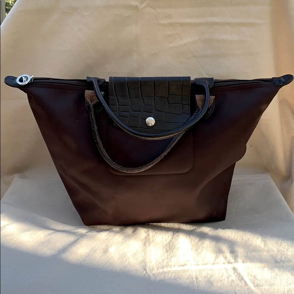 Longchamp Brown top Handle Tote- M